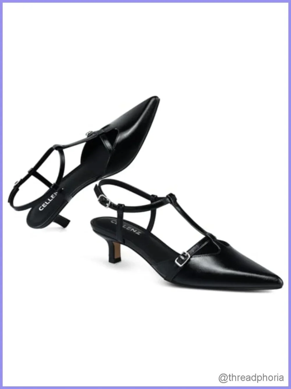Women's Kitten Heel Pumps 2 Inch Comfortable Office Dress Shoes Ankle Strappy